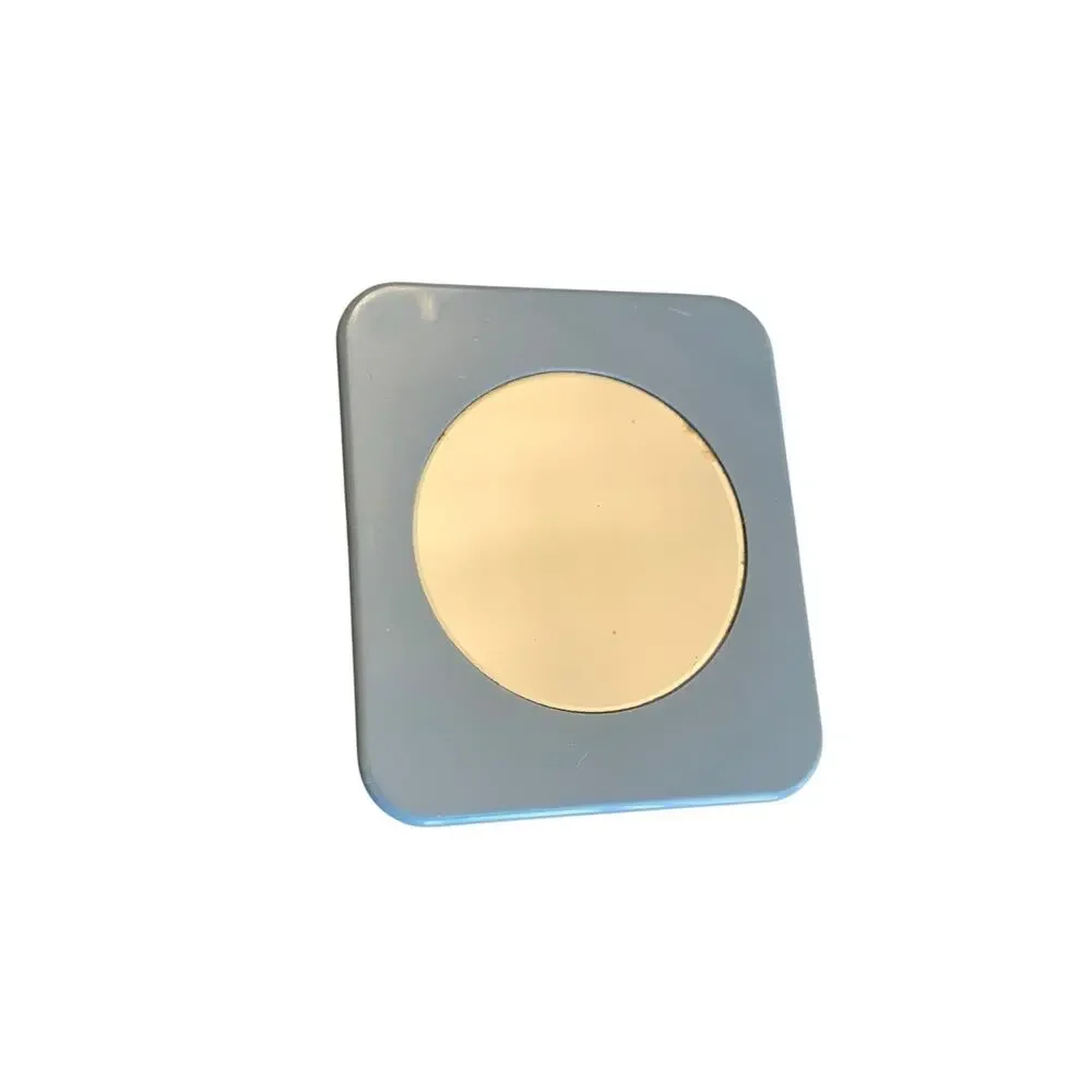 Vintage Estee Lauder Grey Plastic Purse Mirror Compact Retro Rectangle